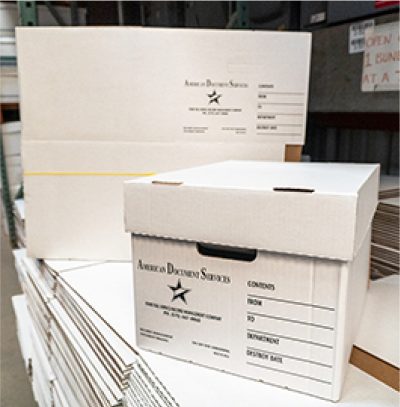 Box of documents for storage