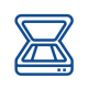 Blue scanner icon